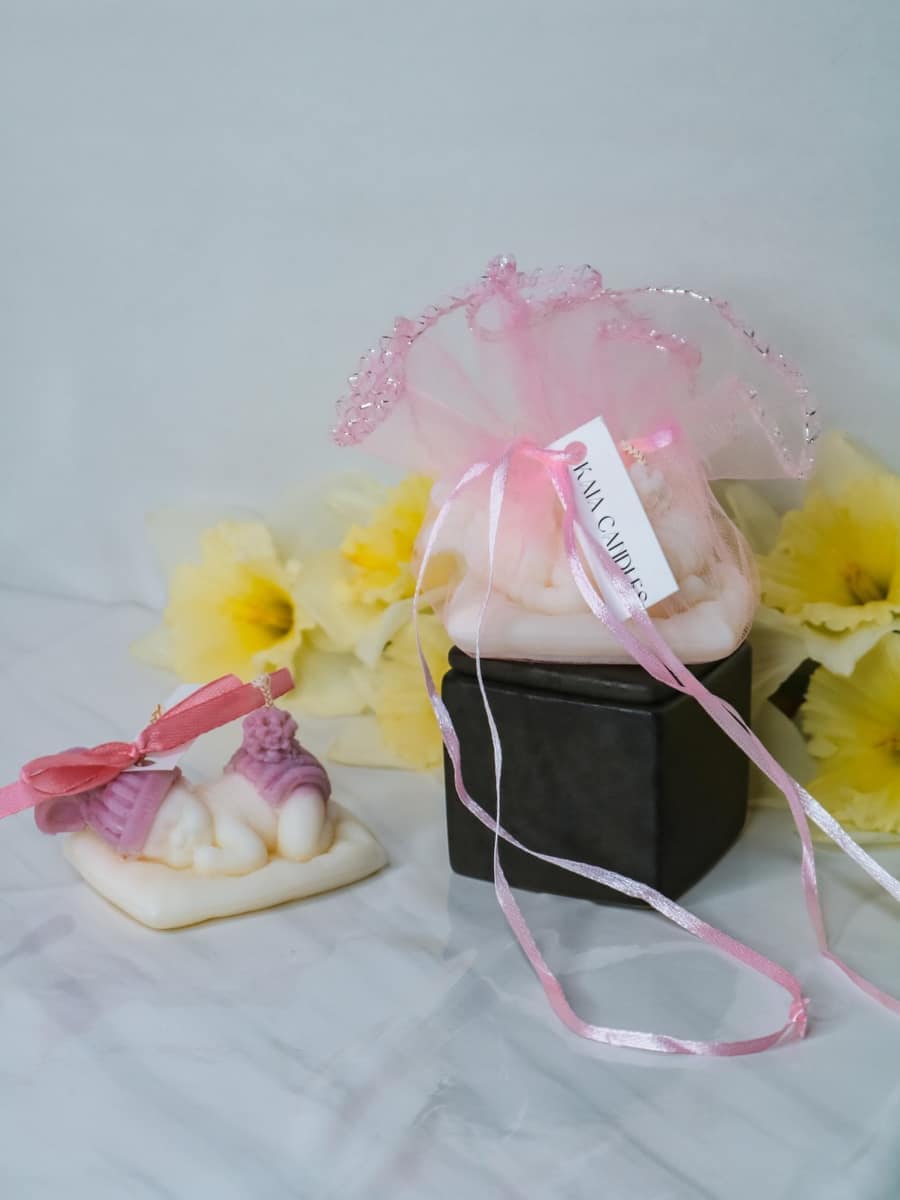 Marturii Botez lumanare BABY - saculet & eticheta
